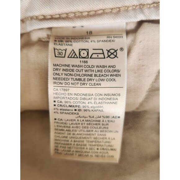 W8  Old Navy plus sz khakis with brown stitching - Picture 7 of 7